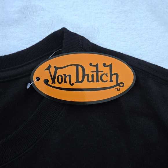 Von Dutch Black🖤 Graphic Tee👕 with White Logo - NWT - Picture 7 of 14